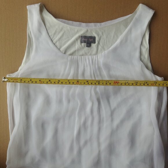 Phase Eight 100% silk soft flowy lined white sleeveless blouse tank top - Picture 4 of 12